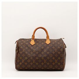 Louis Vuitton Speedy 30 Monogram Canvas Brown Handbag Brown Monogram