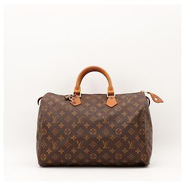 Louis Vuitton Speedy 30 Monogram Canvas Brown Handbag Brown Monogram
