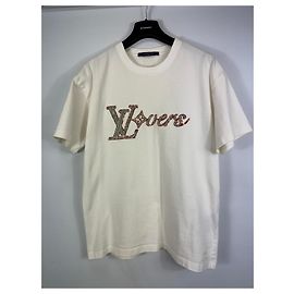 Louis Vuitton T-shirt à sequins "Lovers" - Crème Multicolore Écru
