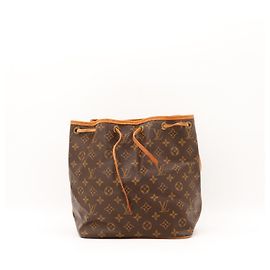 Sac seau Louis Vuitton Monogram Noe en cuir marron Marron Monogramme