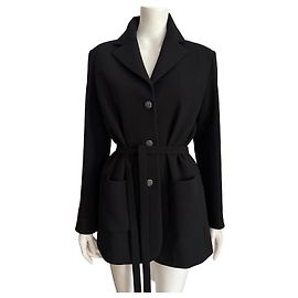 Chanel Wolljacke Schwarz Schwarz