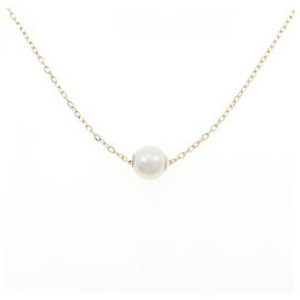 Collar de perlas Akoya Mikimoto Au750 Dorado