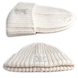 Louis Vuitton Beanie Only Wool Knit Cap Beige Cream