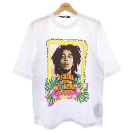 Camiseta de algodón Dsquared2 Blanco Amarillo