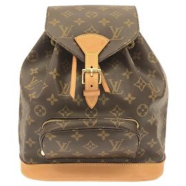 Mochila Louis Vuitton Montsouris Monogram Castaño