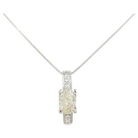 Autre Marque Collar de platino y diamantes Plata
