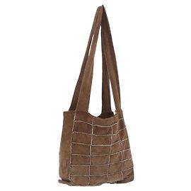 CHANEL Tote Bag Camurça Castanho CC Outro