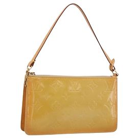 LOUIS VUITTON Monogram Vernis Lexington Pouch Beige M91010 LV Other