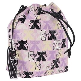 Miu Miu Pouch Canvas Pink Silver Outro
