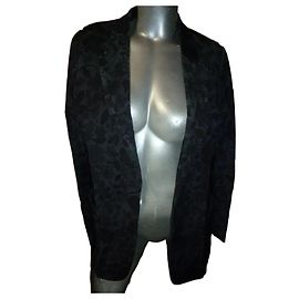 Fay Grey wool blazer with floral pattern Dark grey