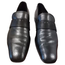 Prada mocassini in pelle nera Nero