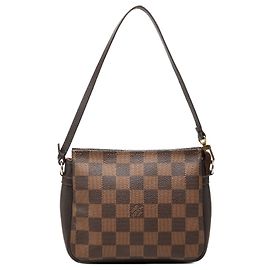 Louis Vuitton Brown Damier Ebene Trousse Pochette Marrom