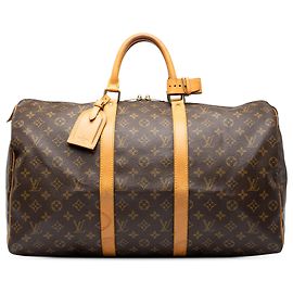 Louis Vuitton Brown Monogram Keepall 50 Marron