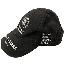 Balenciaga World Food Programme Cap Schwarz Beige