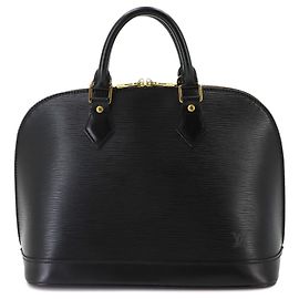 Louis Vuitton Alma PM Epi Leather Handbag Black