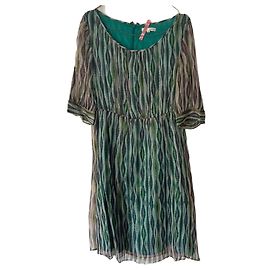 Ba&Sh Multicolored viscose and lurex printed dress Multiple colors