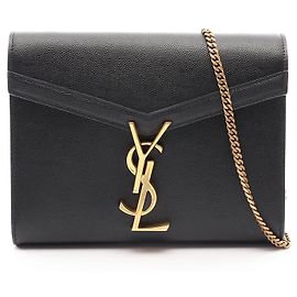 Yves Saint Laurent Borsa a tracolla in pelle Cassandra Saint Laurent Paris Nero