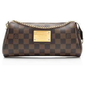 Louis Vuitton Damier Ebene Eva Clutch Braun