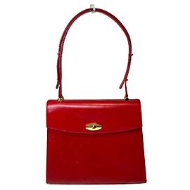 Louis Vuitton Opera Sparta Leather Shoulder Bag Red
