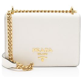 Prada Saffiano Chain Small Shoulder Bag Black