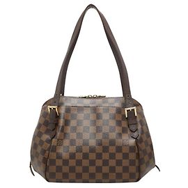 Louis Vuitton Belem MM Tote Bag Braun