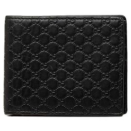 Cartera corta Gucci Micro Guccissima Negro