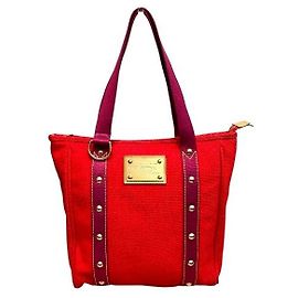 Sac cabas Louis Vuitton Antigua Cabas MM Canvas Rouge