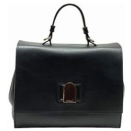BOLSA DE COURO FURLA EMMA Preto