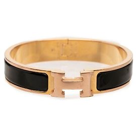 Bracelet Hermès Click H Doré Métallisé