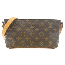 Sac à épaule Louis Vuitton Monogram Trotteur Marron
