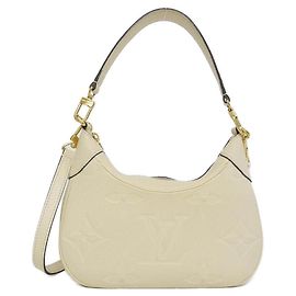 Bolsa de Ombro Louis Vuitton Bagatelle Monogram Empreinte Marrom Bege