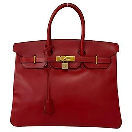 Hermès Sac à main Hermes Birkin35 Box Calf Rouge