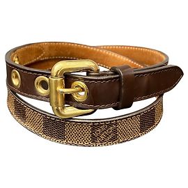 Ceinture Louis Vuitton Damier Ebene Marron