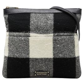 Borsa a tracolla Burberry Block Check Nero