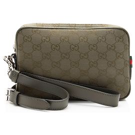 Gucci GG Canvas Web Loop Small Crossbody Vert