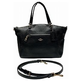 Bolsa 2way Coach Prairie Satchel em couro Preto