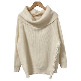 Stella Mc Cartney Stella McCartney Strickpullover mit Fransen Weiß