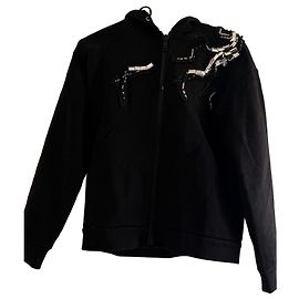 Sudadera con capucha y cremallera negra Prada m Edición "Frankenstein" (Colaboración con Universal Studios) Negro