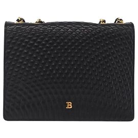 Bally Vintage Cuir Matelassé Noir