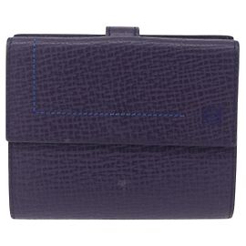 Loewe Anagram Trifold Flap Leather Compact Purple