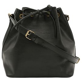 Borsa a tracolla Louis Vuitton Epi Petit Noé Nero