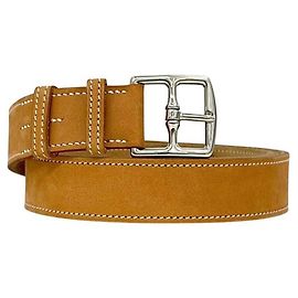 Hermès Cinturón de cintura Hermes Etrivière 105cm Beige