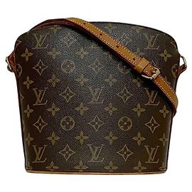 Louis Vuitton Druot Monogram Shoulder Bag Brown