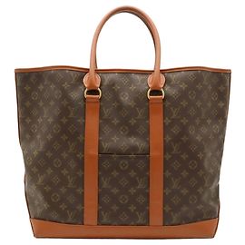 Louis Vuitton Monogram Sac Weekend GM Tote Bag Braun