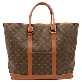 Louis Vuitton Monogram Sac Weekend GM Tote Bag Braun
