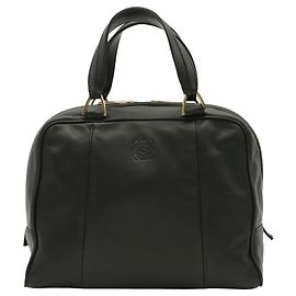 Loewe Anagram Handtasche aus schwarzem Leder Schwarz