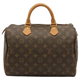 Louis Vuitton Monogram Speedy 30 Handtasche Braun
