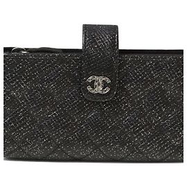 Monedero Chanel de piel negra Negro