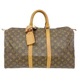 Sac Boston Louis Vuitton Monogram Keepall 45 Brown Marron