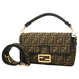 Borsa a secchiello Fendi Zucca Marrone